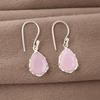 Rose Chalcedony Jewelry, 925 Solid Sterling Silver Earrings, Handmade Gemstone Jewelry Earrings For Memorial Day