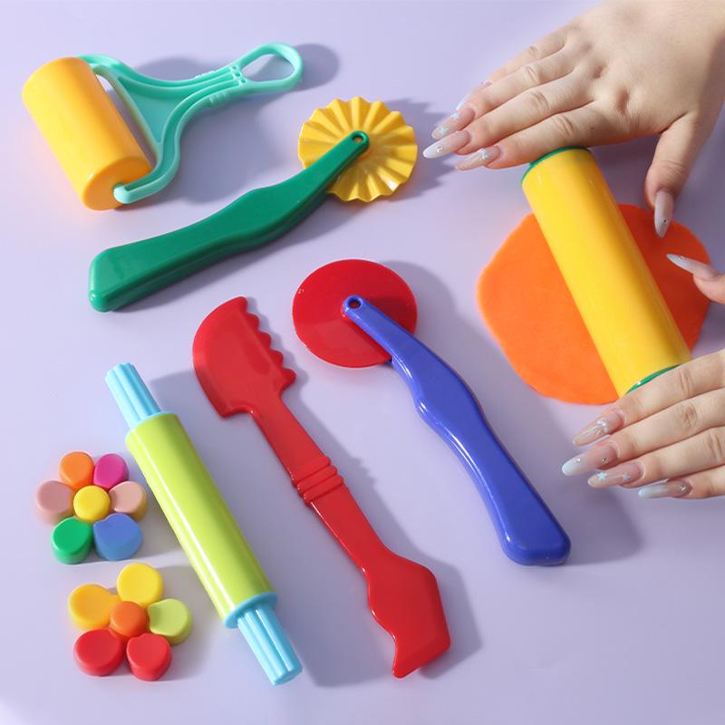 

Детский набор инструментов для лепки из глины: Красочный набор для тиснения и формовки для развивающей игры Clay Tool Set