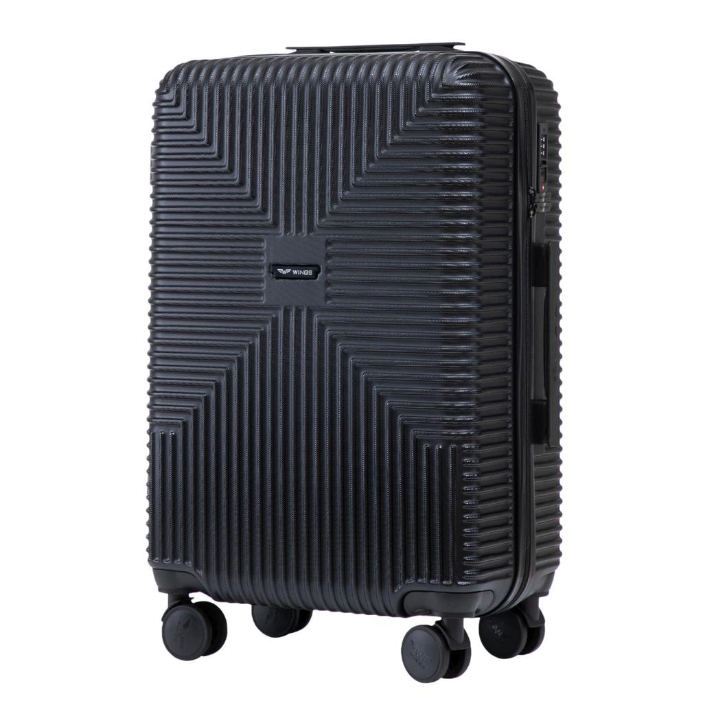 Set of 3 Wings Pc Eco Black Suitcases