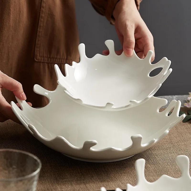 Creative coral artistic conception dish dish insfeng family restaurant senior ritual tableware fruit salad dish