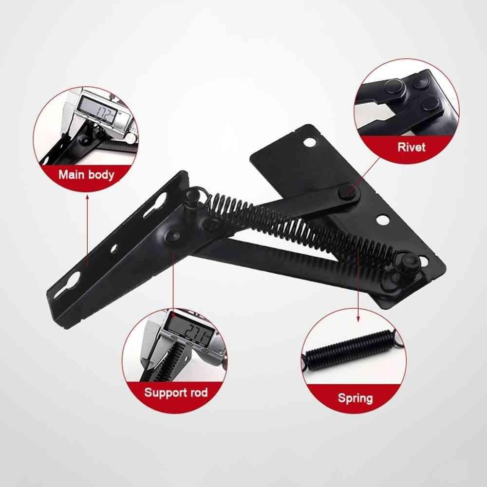 2pcs Bridge Shaped Spring Hinges Bracket Cabinet Door Support Durable Door Hinge Cabinet