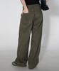 CHICKS Cotton Cut-Out Balloon Pants Khaki