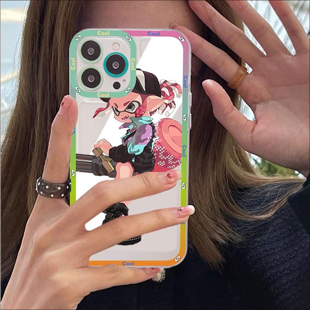 Splatoons Phone Case For iPhone 14 13 12 11 Pro Max Mini X Xs XR 6 7 8 Plus SE 2020 Transparent Case