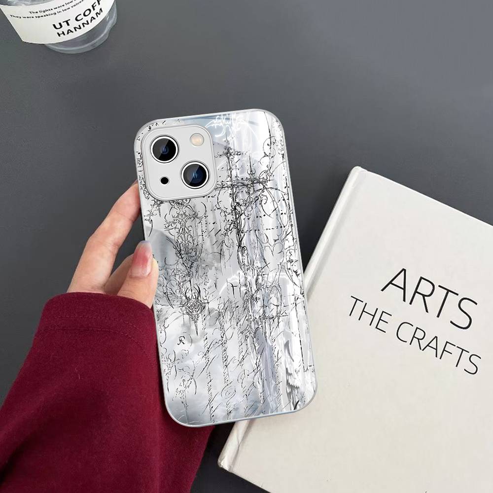 Coquette Witch Dark Cross Acrylic Tempered Glass For Iphone 14 13 12 11 Pro Mini XS MAX 14Plus X XS XR Fundas