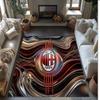 Tappeto in Flanella Stampato AC Milan Antiscivolo Morbido Poliestere Tappeto per Pavimento Tappetino Decorativo da Interno per Camera da Letto Soggiorno Divano Sala Giochi Decorazione Casa
