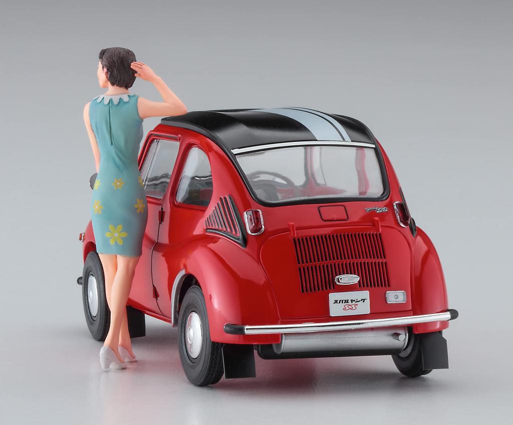 Hasegawa Maßstab Subaru 360 Young SS mit Mädchenfigur Plastikmodell SP491 1/24 60er Jahre