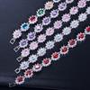 Women'S Jewelry 18K Real White Gold Plated, Exquisite Super Flash Zircon Bracelet Bracelet