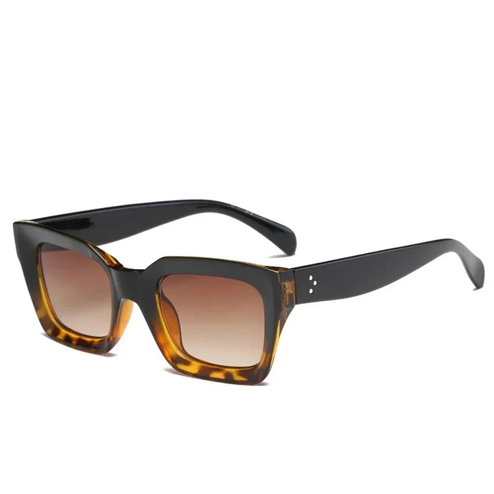 Neue Mode Frauen Luxus Marke Quadrat Sonnenbrille Damen Vintage Übergroße Sonnenbrille Weiblichen Großen Rahmen Uv400 Shades Schwarz