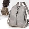 New Women Solid Color Backpack Fashion Casual Travel Women's Shoulder Bags Female Large Capacity PU Leather Retro Rucksack Purse