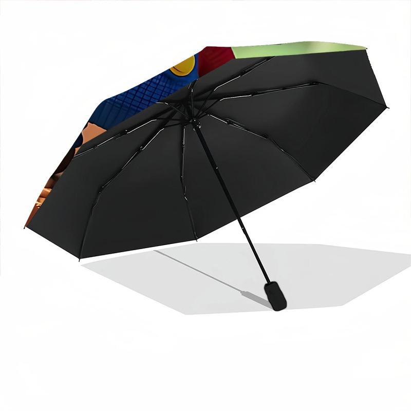 1PC Mario Print Umbrella, Featuring Automatic Folding, And Shielding. This Sturdy And Durable Umbrella with Eight Ribs Is Convenient for Outdoor Use A