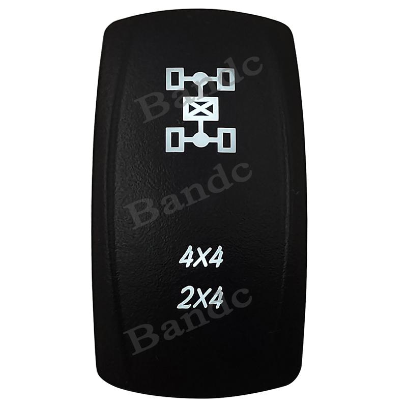 4X4 2X4 4WD/2WD Rocker Switch 5 Pin On-OFF SPST Four Wheel Drive Toggle Switch for Car Can Am Polaris ATV UTV Waterproof 12V/24V