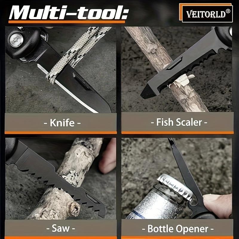 Damaly,12-in-1 Multitool for Dad | Mini Hammer, Pliers, Knife, Saw & Bottle Opener Set | Fathers Day Essential Tool Kit