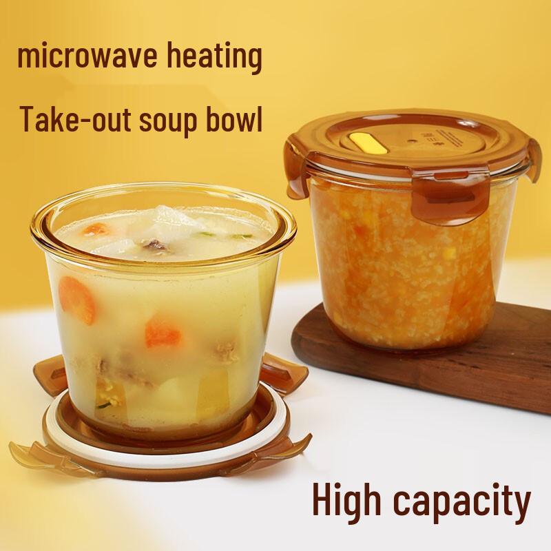 Chuangde Heat-Resistant Glass Food Storage Container Set