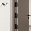 Rotatable Door Hinge 1/5Pcs Rounded Matte Black Hinges Flat Iron Bifold 6 Hole Residential Standard Bedroom Indoor House Hardware Essentials