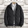 Padded Clothes Men's Autumn and Winter Coats Men's Korean Version Thickened Thermal Cotton Tops Stand-up Collar Men's Coats Thickened Cold-proof
