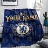 Custom Name,London Blues Chelsea, Printed Flannel Blanket, Soft Throw for Bedroom Sofa, Washable, Christmas Present, Great Gift.