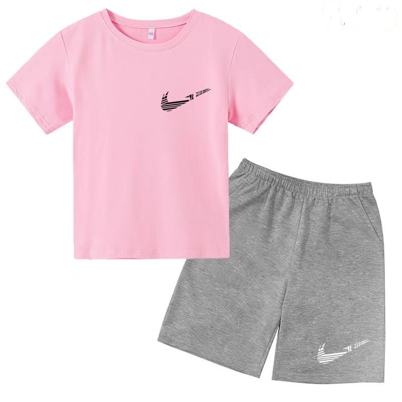 Kinder Sommer Neues Kurzarm-T-Shirt+Shorts 2-teiliges Trainingsanzug Set Junge Mädchen Geburtstagsgeschenk 3-12 Jahre Kleidung Lässig Mode Jogginganzug