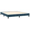 Box Spring Bed with Mattress Dark Blue 180 x 200 cm Velvet