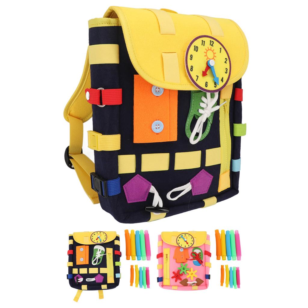 Felt Toddler Backpack with Learning Toys Educational Activity Board for Children Aged 1-3 Digital Nu