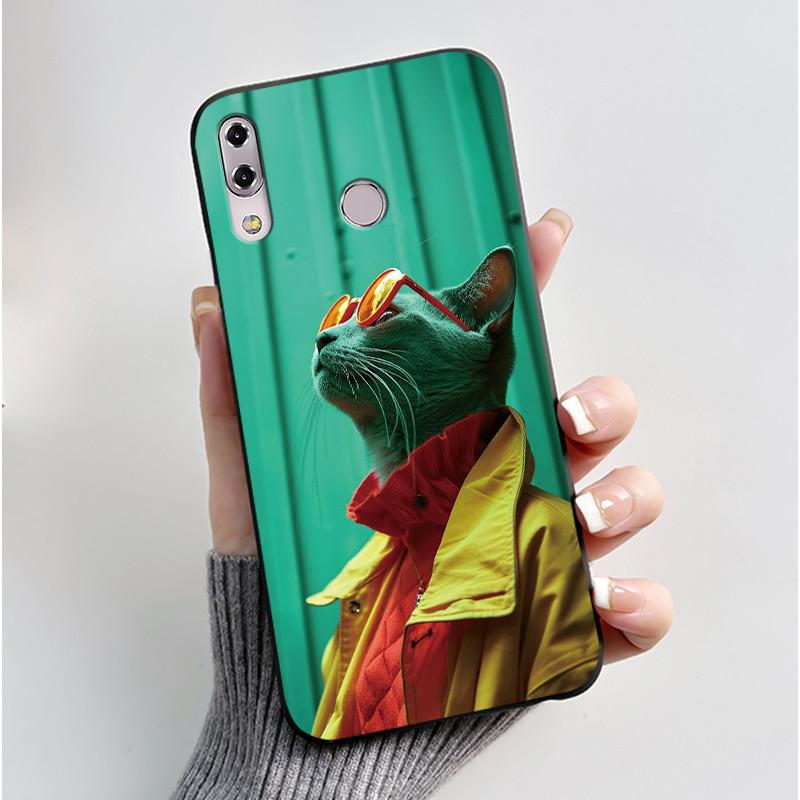 Case For Asus ZenFone 5 5z ZS620KL ZE620KL Capa Coque Cute Cartoon Printing Shell Protective Cover Soft Silicone Black Casing