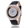 Fashion Ladies Rhinestone Quartz Watches Leather Strap Quicksand Crystal Casual Wrist Watch
