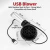 Portable USB Fire Blower for Camping BBQ, Mini Wood Stove Fan, Variable Speed Control Outdoor Fire Starter for Barbecue, Campfire, Hiking