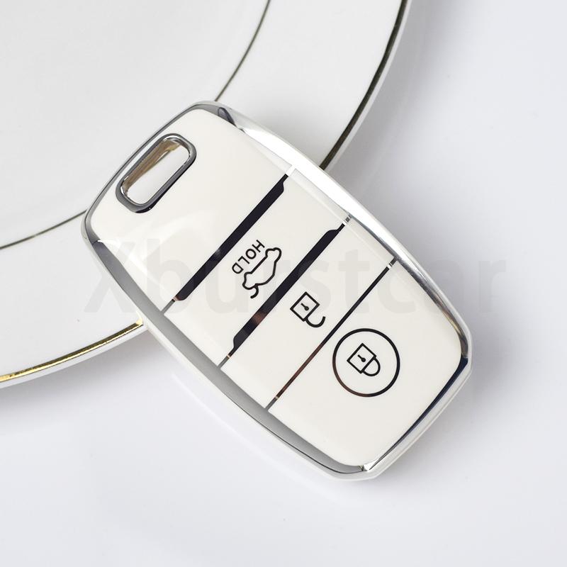 3/4 Buttons Shell For Kia Picanto Sportage RIO 3 Cerato 4 Soul K5 Ceed Optima Seltos Sorento TPU Car Key Case Cover Accessories