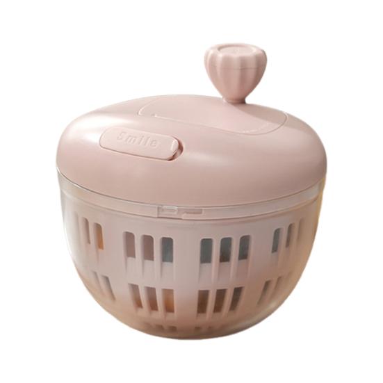 Manual Salad Spinner 3-in-1 Fruit Veggie Washer Dryer And Storage Basket BPA-Free Vegetable Dehydrator with Non-Slip Base