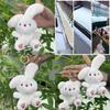 Adorable Plush Bunny And Bear Keychain Pendant With Soft Short Fur For Cute Accessories