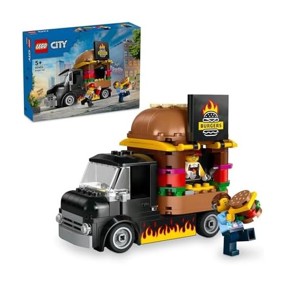 LEGO City Burger Truck Toy Birthday Present Block Educational Boys Girls Children 5 Years Old 6 Years Old 7 Years Old 8 Years Old Vehicle Car Mini