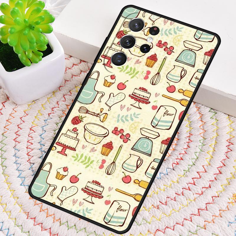 Baking Cook Chef soft Phone Case for Samsung Galaxy note 10 pro S26 Ultra S23 S24 FE S25 S21 S22 PLUS shockproof Cove