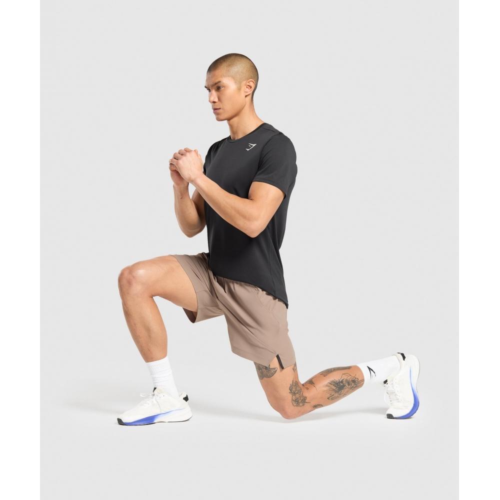 Gymshark Studio 6 Shorts Lifestyle Brown A1a4h Nc0s