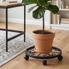 Mobile Flower Pot Tray With Detachable Casters Strong Load Bearing Plant Saucers With Locking for Indoor and Outdoor Plants