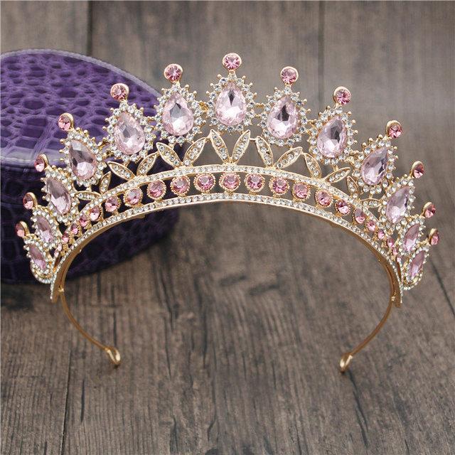 Gorgeous Rhinestone Crown Headbands Princess Tiaras and Crowns Bridal Hairband Girls Party Diadem Wedding Hair Jewelry