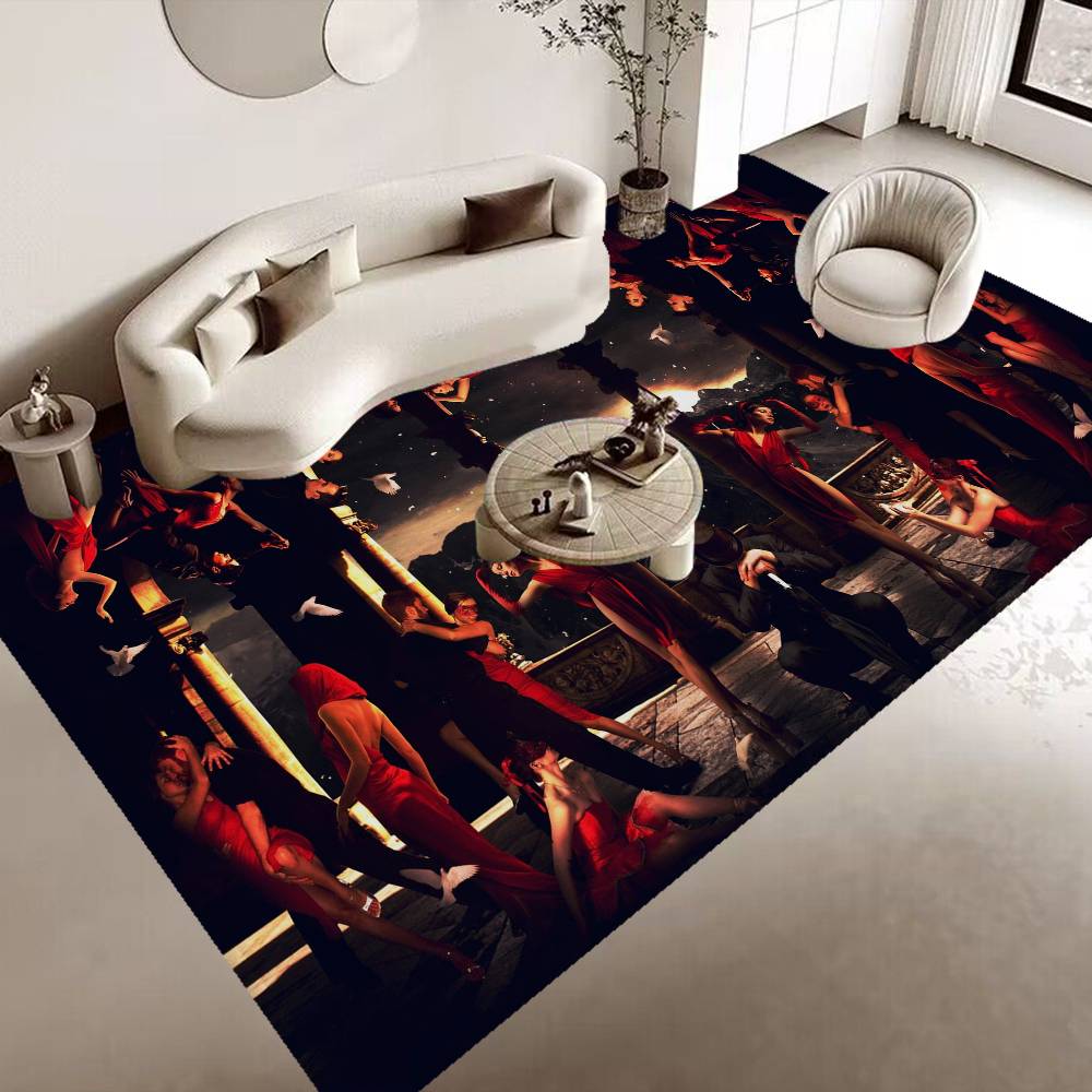 Kanye West Anmie Door Mat Washable Non-Slip Living Room Sofa Chairs Area Mat Kitchen Bedside Area Rugs