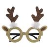 Christmas Glasses Reindeer Gold Lightweight Made Of Plastic