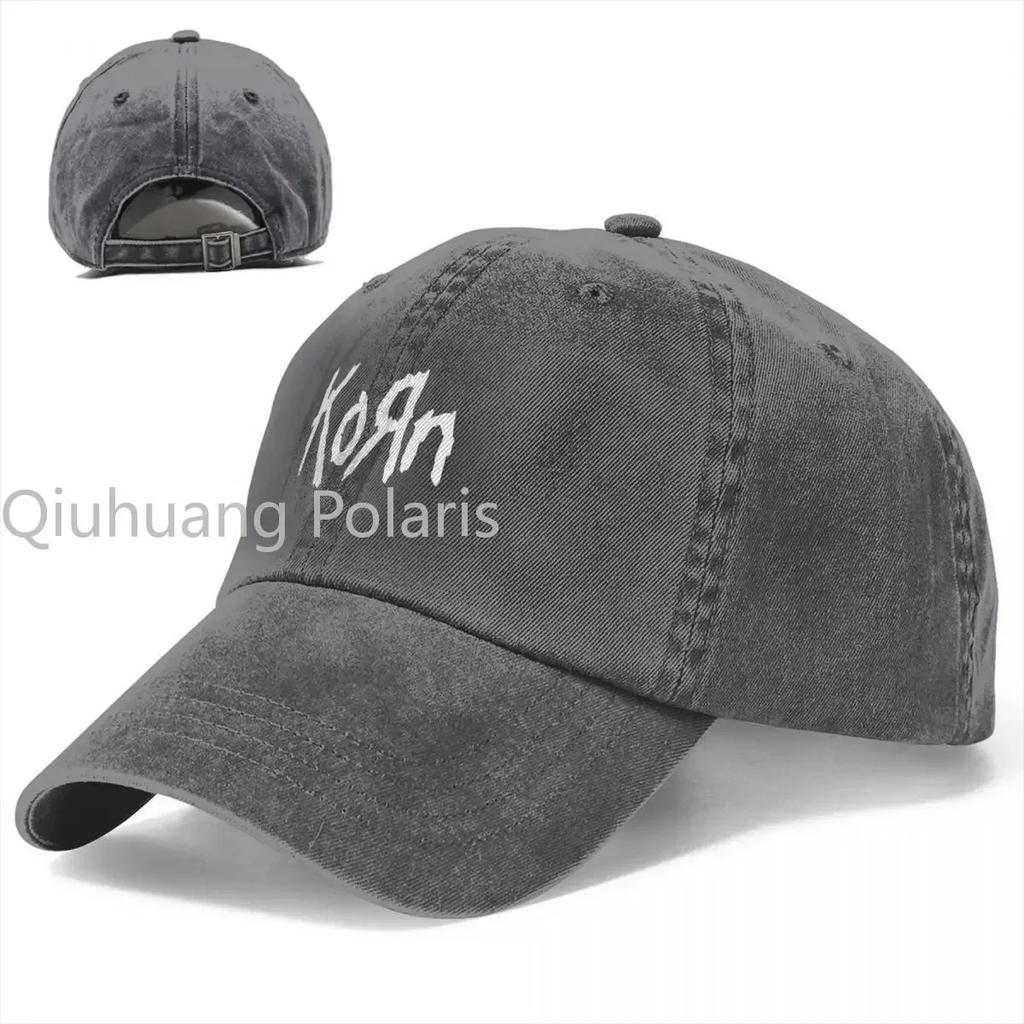 Korn Rockmusik Unisex Baseballkappen Used-Look Baumwollkappen Hut Retro Outdoor Alle Jahreszeiten Reise Kopfbedeckung