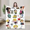 M-Mafaldas Characters Fuzzy Blankets Cartoon Creative Throw Blankets for Home 150*125cm Bedspread,