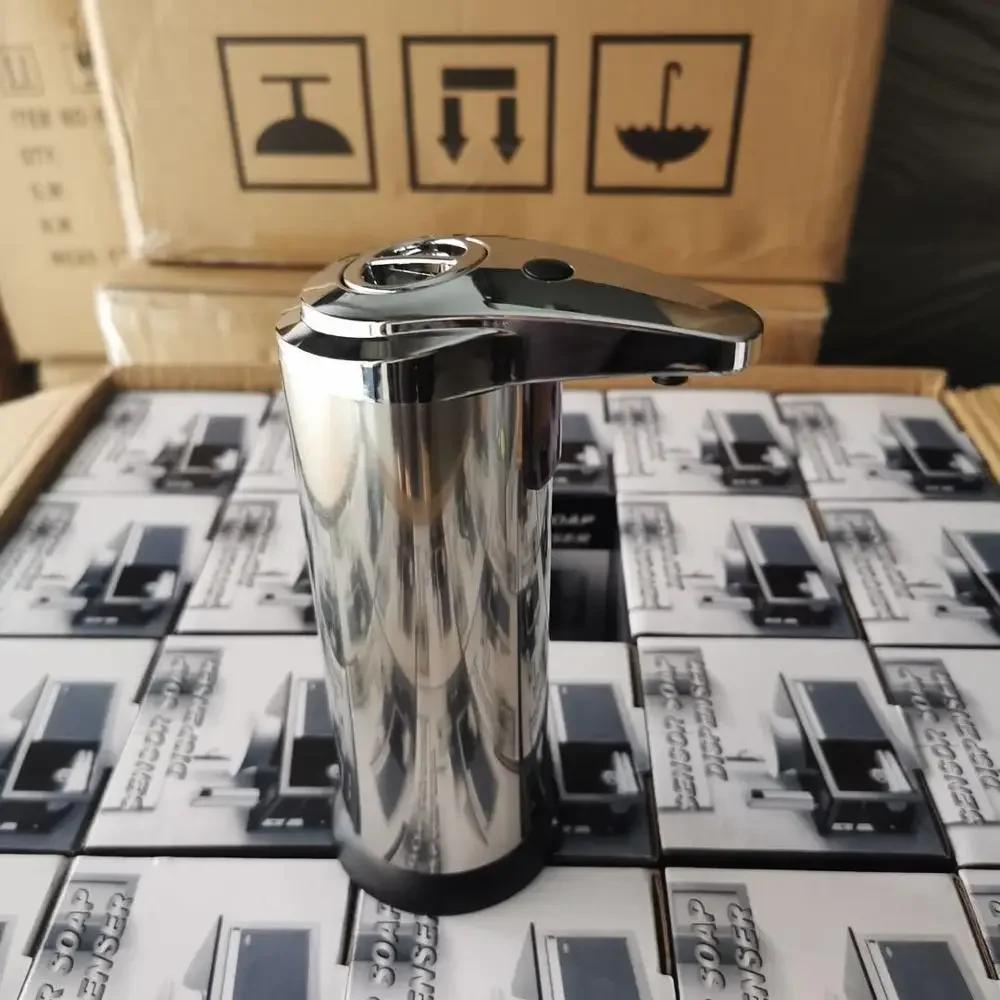 Automatic Soap Dispenser Pump Infrared Sensing Stainless Steel Liquid Soap Holder Shampoo Dispenser Bathroom Liquid Foam Pump