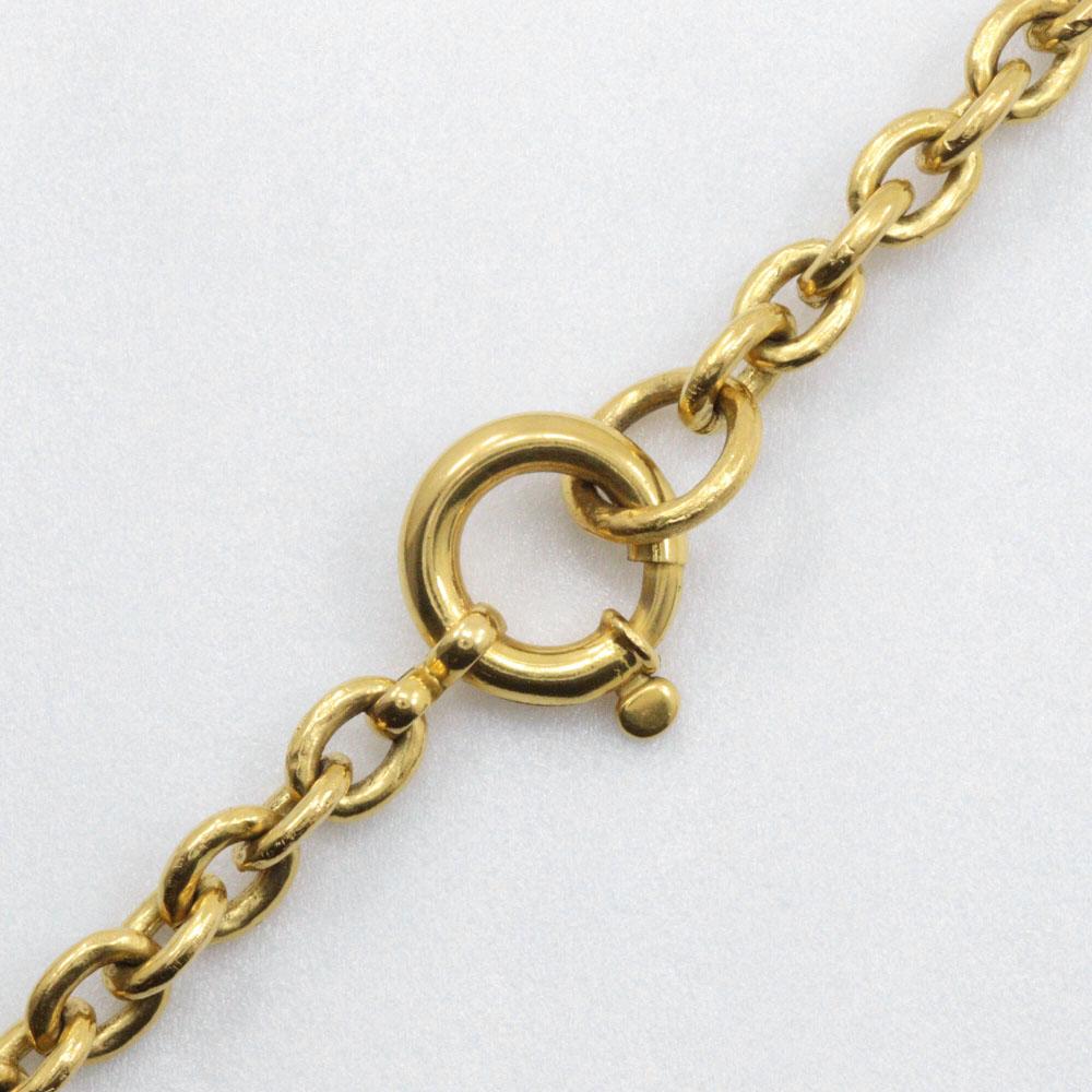 Chanel Gripoa COCO Mark Necklace Vintage Plated Gold 125g Women Used