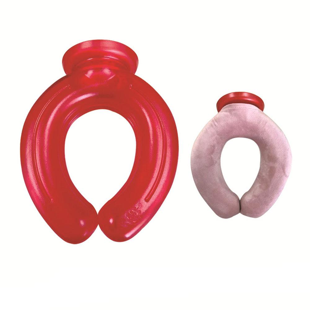 U-Shaped Fit Neck Protection Hot Water Bottle Cold Compress Neck Type PVC Cold Water Bag Knitted Fabric Cover Outdoor Sports