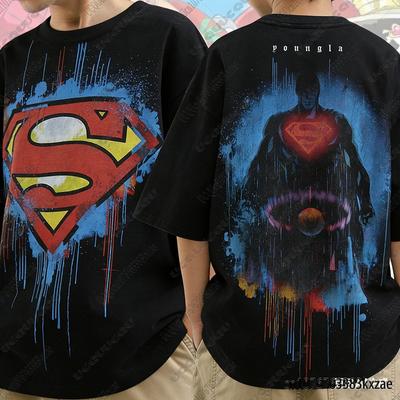 Super-man Print Tshirts For Adult Summer New DC Comic Short Sleeve Tshirt Cool Boys Girls Tees Fashion Parent Child Clothes