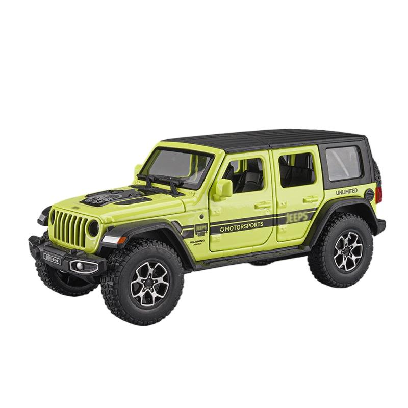 1/32 Jeeps Wrangler Sahara Off-Road Alloy Car Diecasts & Toy Vehicles Car Model Sound and Light Car Toys for Kids Gifts