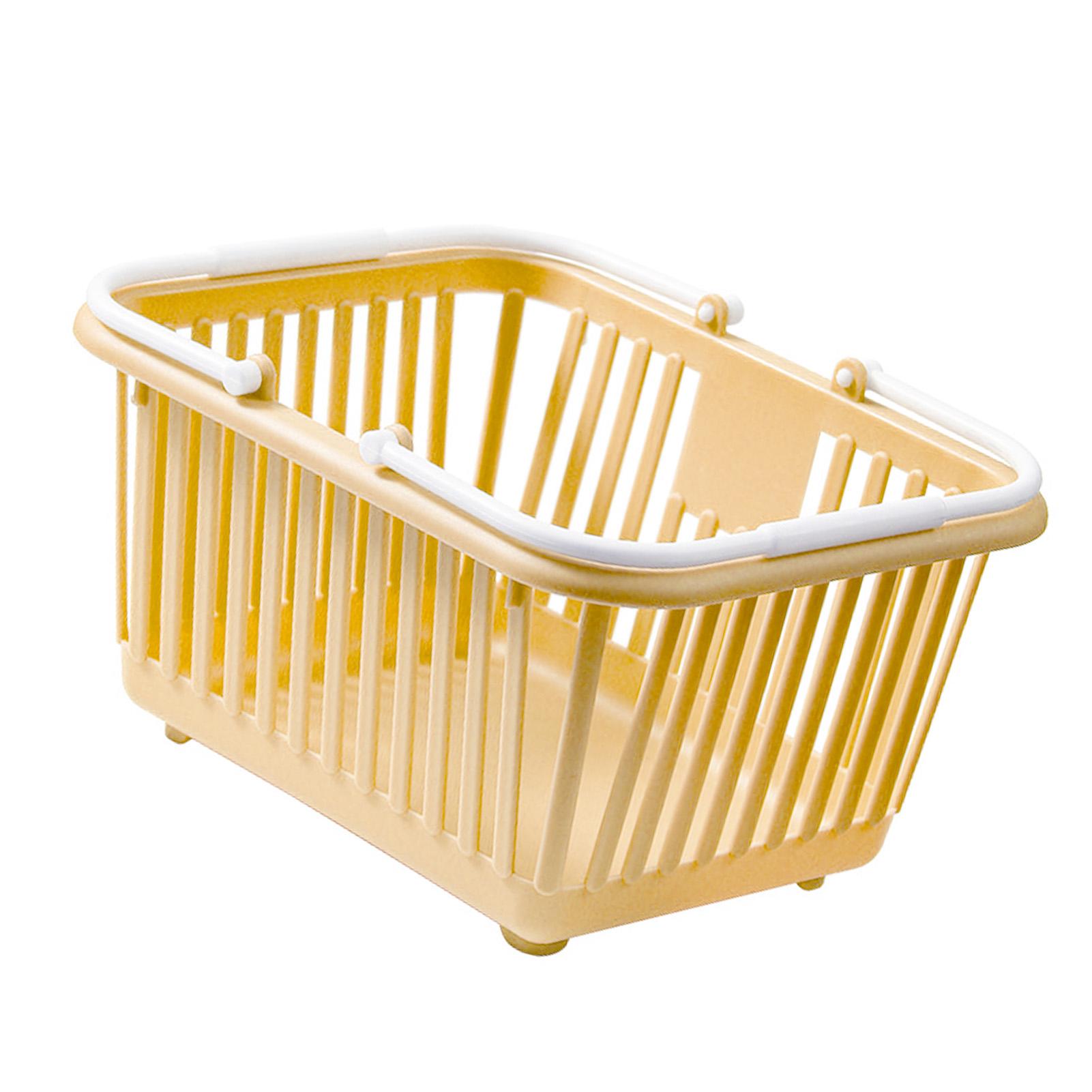 

Storage Basket Multifunctional Compact Plastic Basket with Handle for Desk