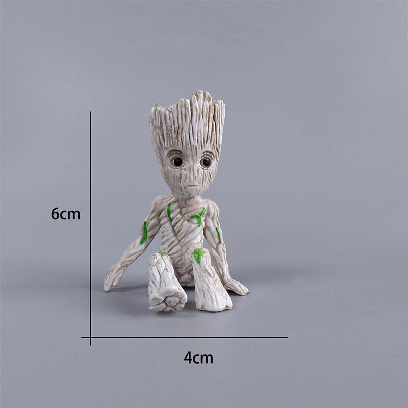 6cm Cute Tree Man Groot Guardians of The Galaxy Marvel Avengers GK Toys Action Figure Kawaii Car Decoration Kids Charm Doll Gift