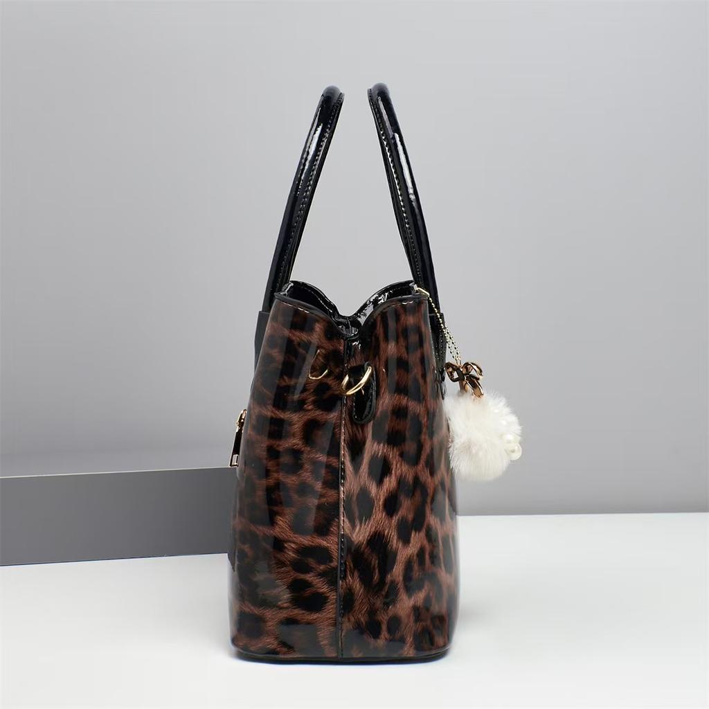 Leopard Print Handbag Tote Bag for Women 2025,Simple Luxury Shoulder Bag Crossbody Purse