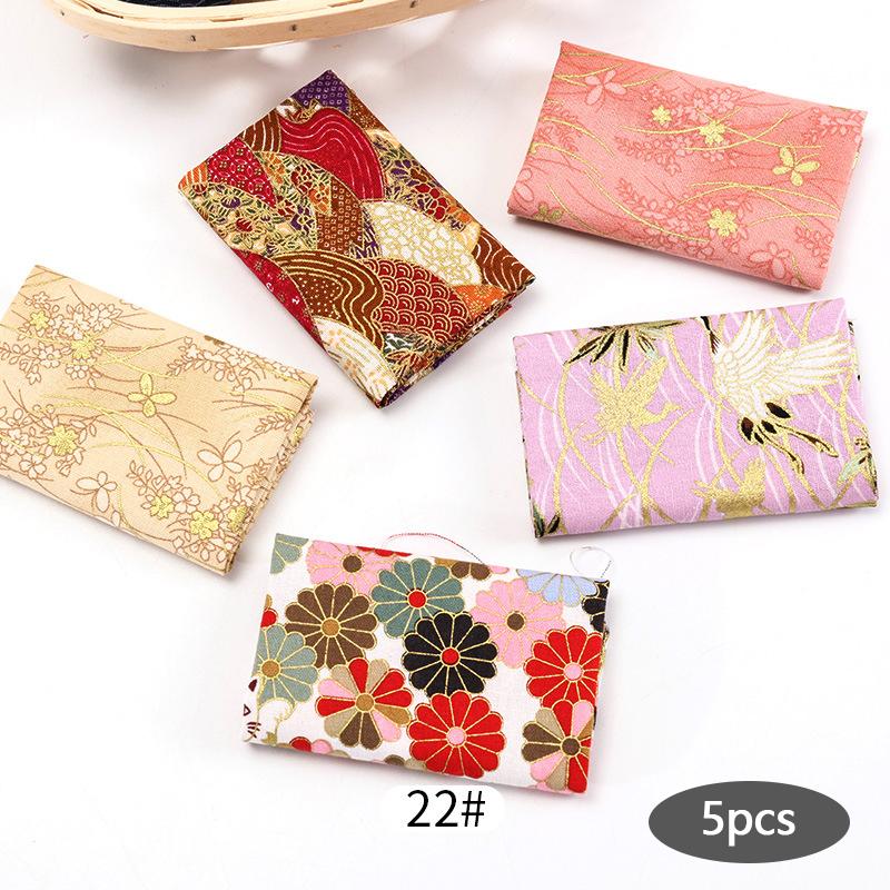 5Pcs Colorful Cotton Fabric For Handmade Doll Clothing Small Floral Cloth Printed Fabric Handmade Patchwork Cloth Material DIY
