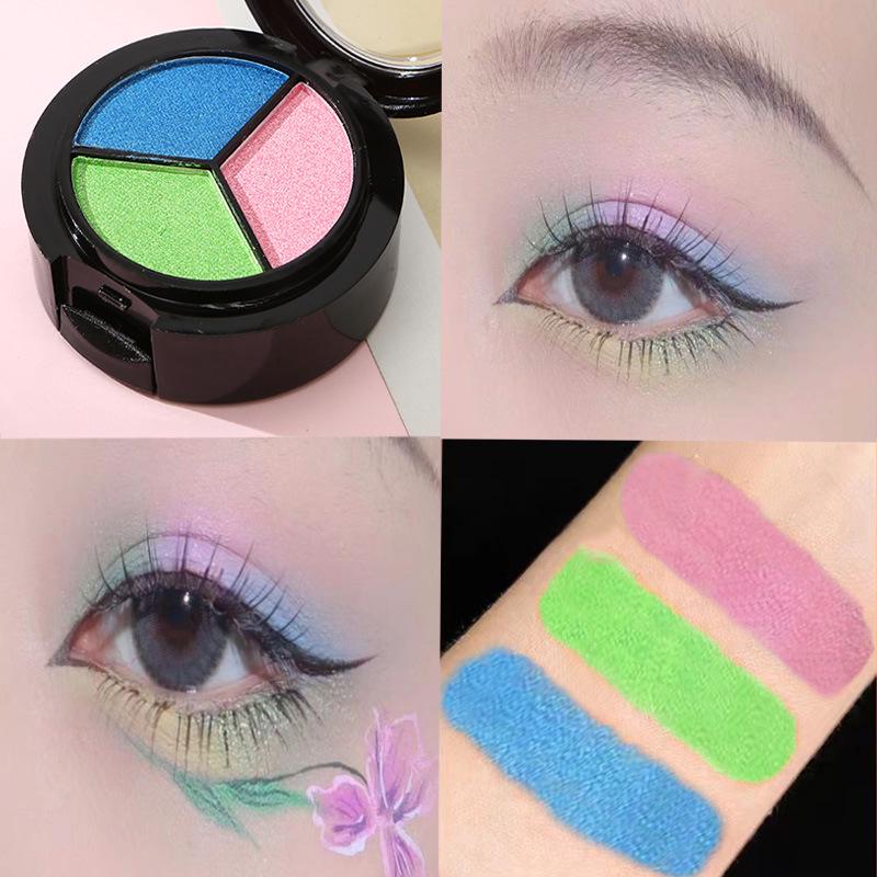 Ashariya Three-Color Pearlescent Earth Tone Eyeshadow Palette