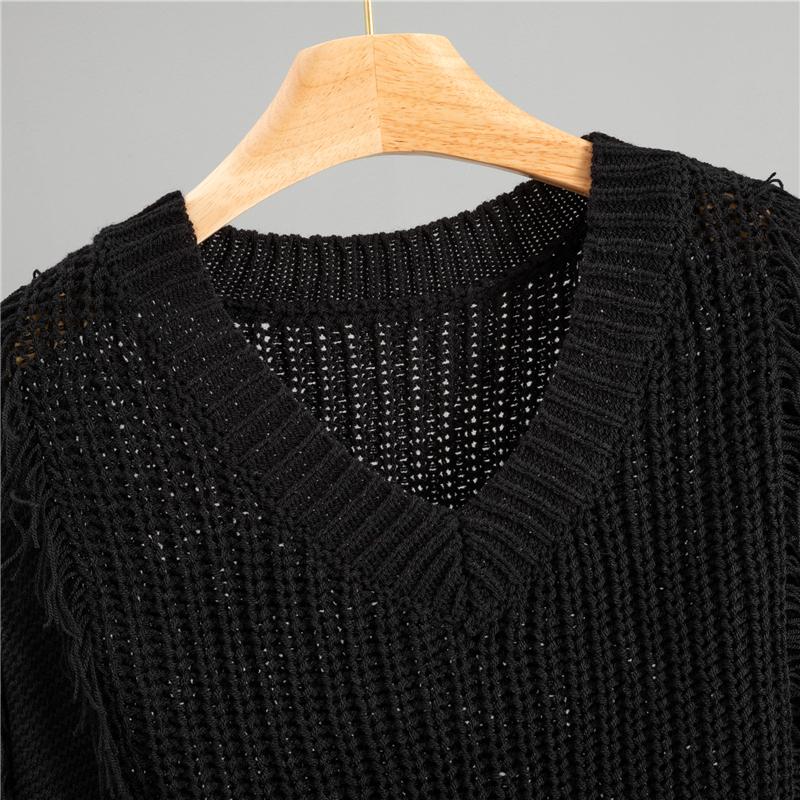 New Korean Style Solid Sweater Women Vintage Oversize Knit Jumper Female Autumn Long Sleeve O-neck Pullovers Tops