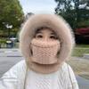 Coldproof Scarf Mask Integrated Hat Warm Lei Feng Hat New Helmet Cap  Unisex